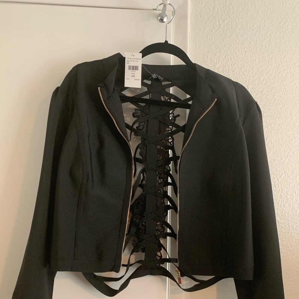 Bandage cut out jacket.